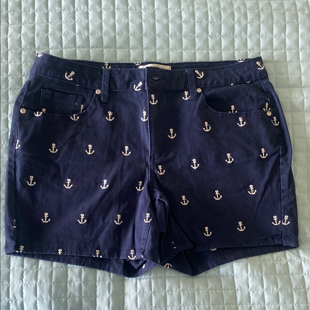 Nautical Anchor Print Women's Shorts